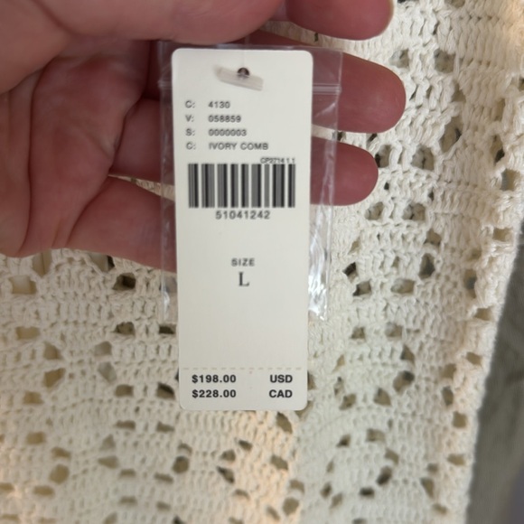 Crochet ivory dress from Anthropologie - Picture 3 of 4